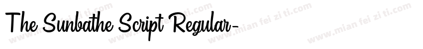 The Sunbathe Script Regular字体转换